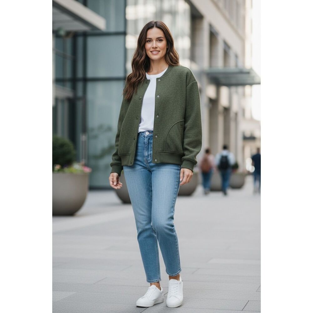 Ookie & Lala Green Olive Jacket Size Medium NWT